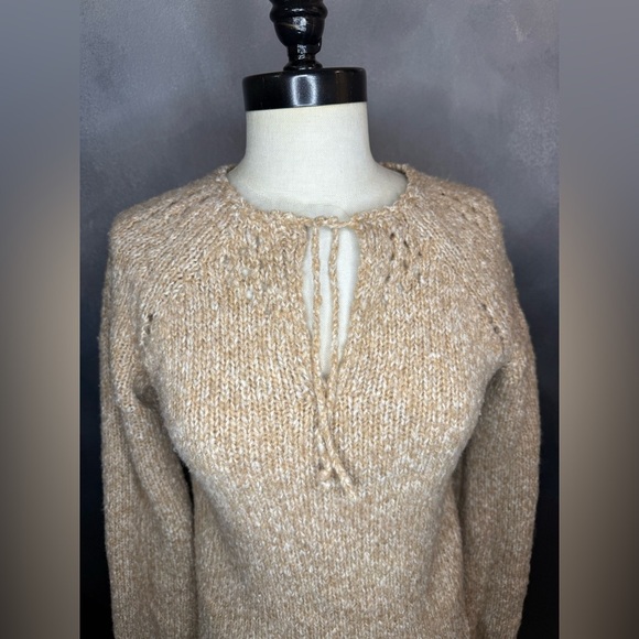 Express Tan Knit Sweater | Wool Blend | Size Small - Picture 2 of 9